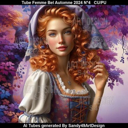 Tube Femme Bel Automne 2024 N°4