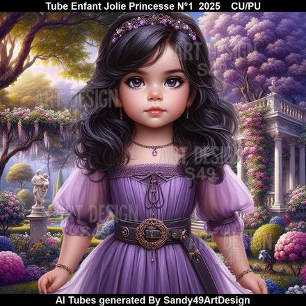 Tube Enfant Jolie Princesse N°1   2025