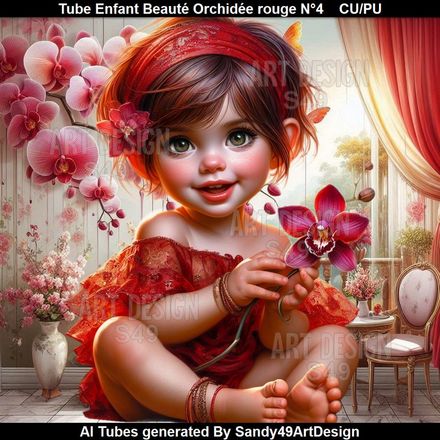 Tube Enfant Beauté Orchidée rouge N°4