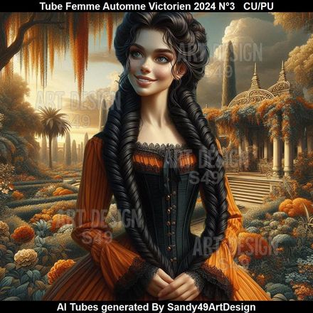 Tube Femme Automne Victorien 2024 N°3