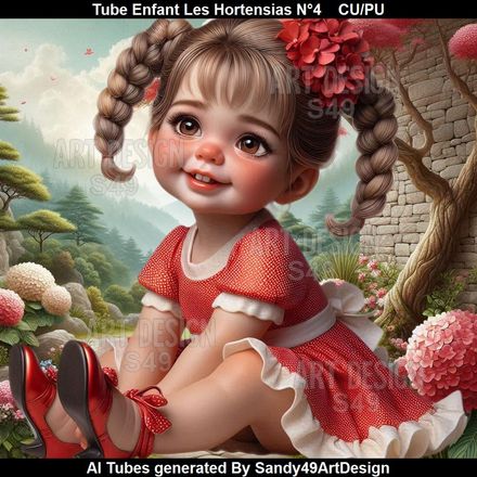 Tube Enfant Les Hortensias N°4