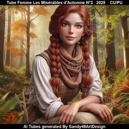Tube Femme Les Misérables d'Automne N°2    2025