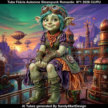 Tube Féérie Automne Steampunk Romantic N°1  2026