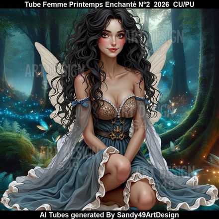 Tube Femme Printemps Enchanté N°2  2026