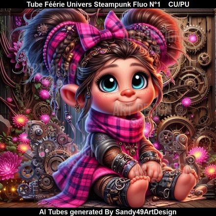 Tube Féérie Univers Steampunk Fluo N°1