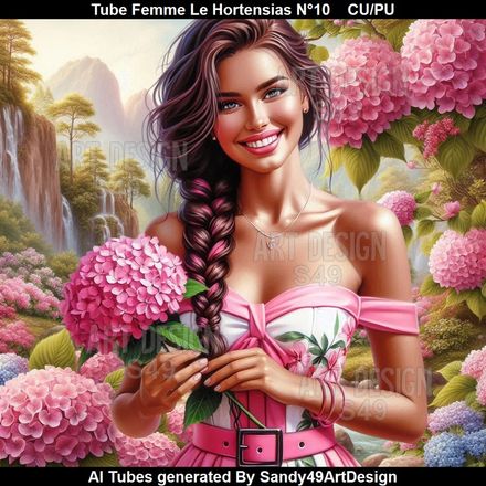 Tube Femme Les Hortensias N°10