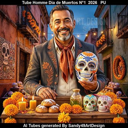 Tube Homme Dia de Muertos N°1  2026