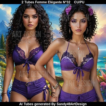 2 Tubes Femme Elégante N°32