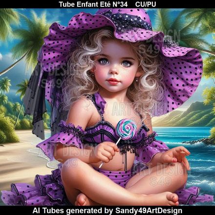 Tube Enfant Eté N°34
