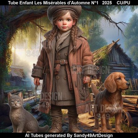  Tube Enfant Les Misérables d'Automne N°1    2025