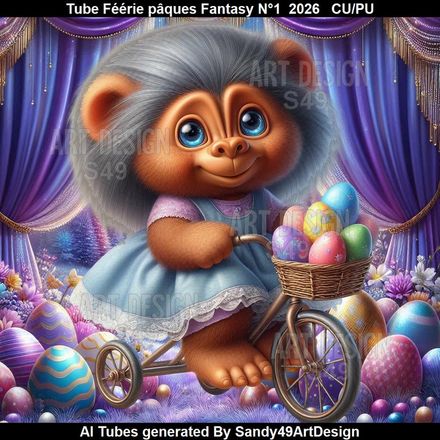 Tube Féérie Pâques Fantasy N°1  2026