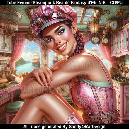 Tube Femme Steampunk Beauté Fantasy d&#x27;Eté N°6