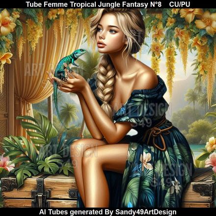 Tube Femme Tropical Jungle Fantasy N°8