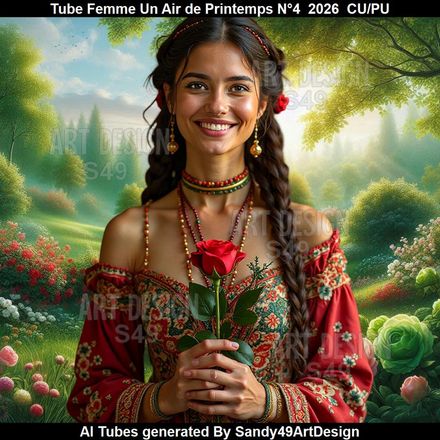 Tube Femme Un Air de Printemps N°4  2026