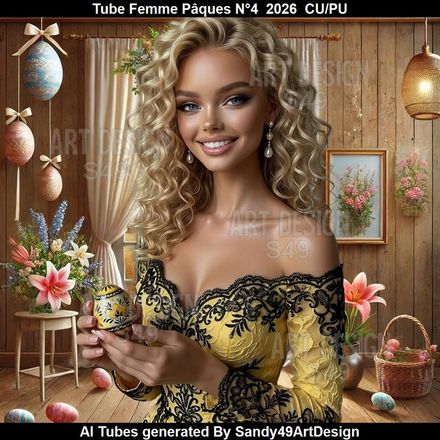 Tube Femme Pâques N°4  2026