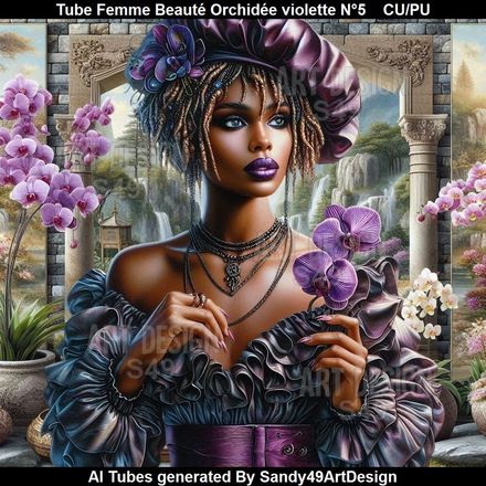 Tube Femme Beauté Orchidée violette N°5