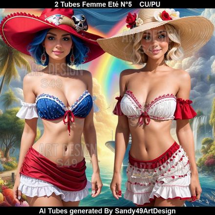 2 Tubes Femme Eté N°5