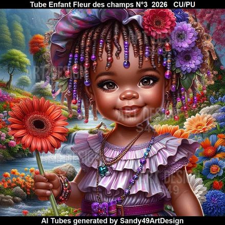 Tube Enfant Fleur des Champs N°3  2026