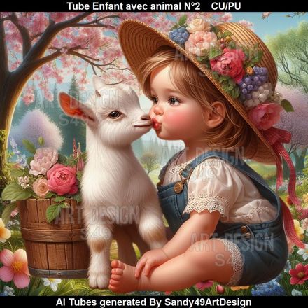 Tube Enfant avec animal N°2