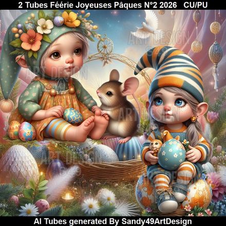 2 Tubes Féérie Joyeuses Pâques N°2  2026