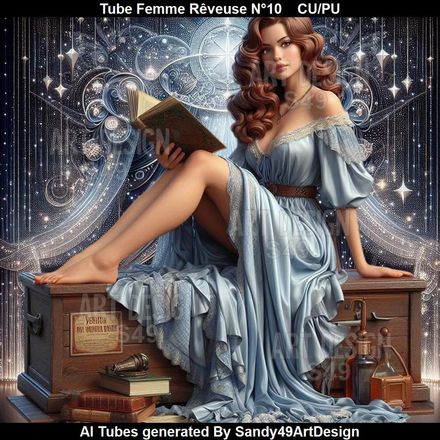 Tube Femme Rêveuse N°10