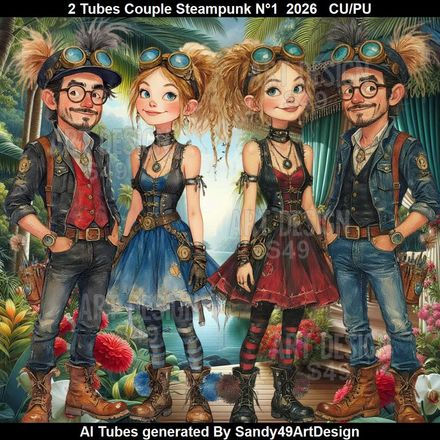 2 Tubes Couple Steampunk N°1  2026