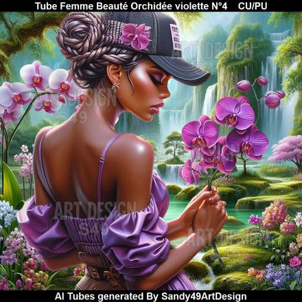 Tube Femme Beauté Orchidée violette N°4