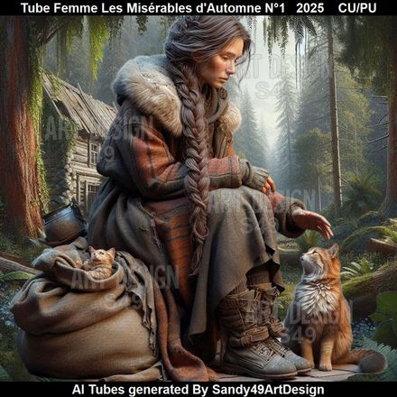 Tube Femme Les Misérables d'Automne N°1   2025