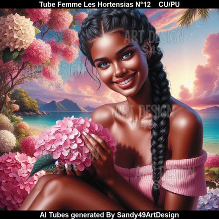 Tube Femme Les Hortensias N°12