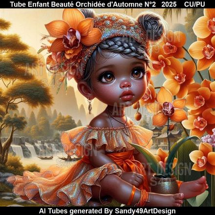 Tube Enfant Beauté Orchidée d'Automne N°2   2025