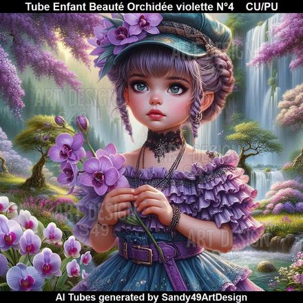Tube Enfant Beauté Orchidée violette N°4