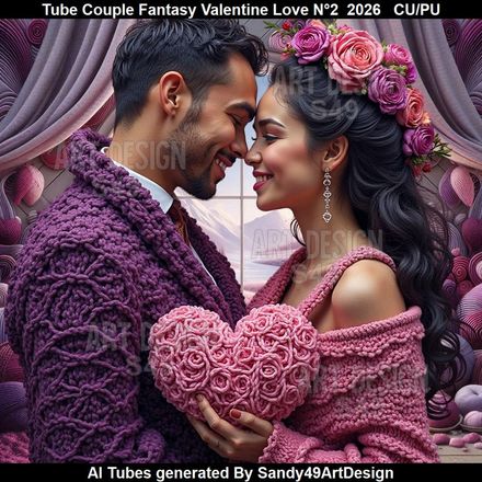 Tube Couple Fantasy Valentine Love N°2  2026