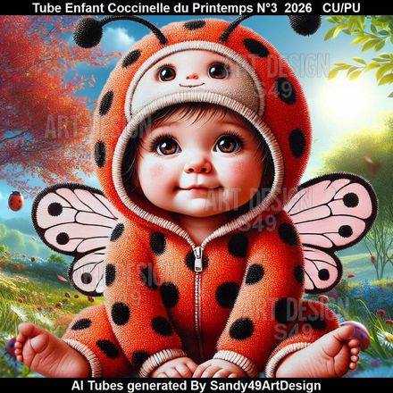 Tube Enfant Coccinelle du Printemps N°3  2026