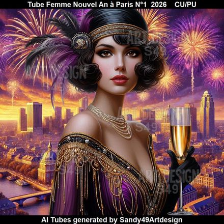 Tube Femme Nouvel An à Paris N°1  2026