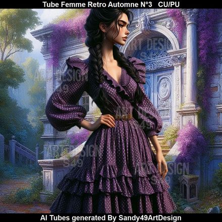 Tube Femme Retro Automne N°3