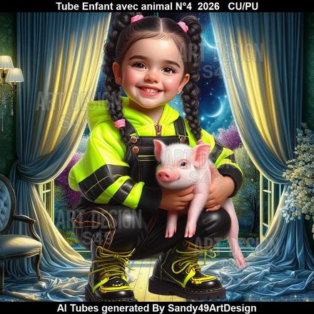 Tube Enfant avec animal N°4  2026