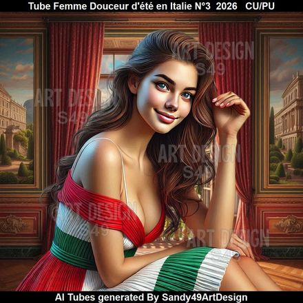 Tube Femme Douceur d'été en Italie N°3  2026