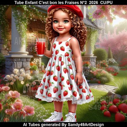 Tube Enfant C'est bon les Fraises N°2  2026