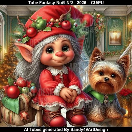 Tube Fantasy Noël N°3  2025