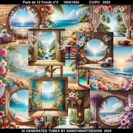 Pack 12 Fonds N°3