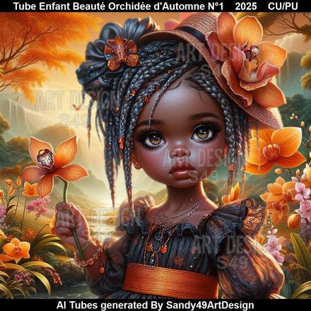 Tube Enfant Beauté Orchidée d'Automne N°1   2025