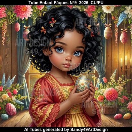 Tube Enfant Pâques N°9  2026