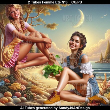2 Tubes Femme Eté N°6