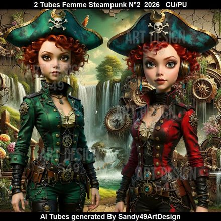 2 Tubes Femme Steampunk N°2  2026