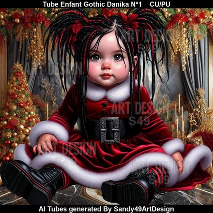 Tube Enfant Gothic Danika N°1   2025