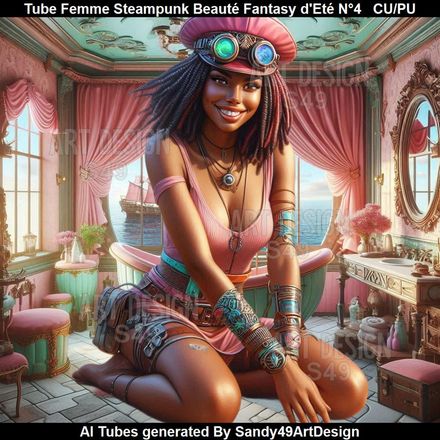 Tube Femme Steampunk Beauté Fantasy d&#x27;Eté N°4