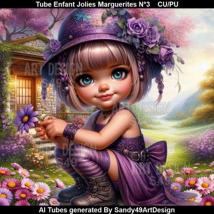 Tube Enfant Jolies Marguerites N°3