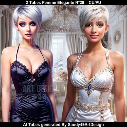 2 Tubes Femme Elégante N°29