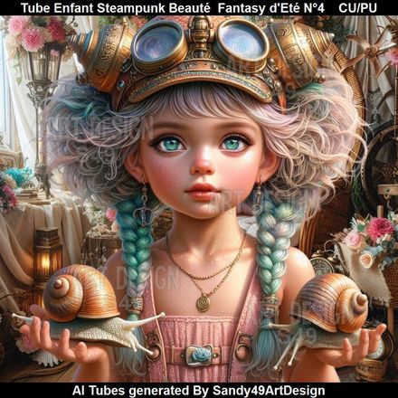 Tube Enfant Steampunk Beauté Fantasy d&#x27;Eté N°4