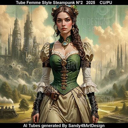 Tube Femme Style Steampunk N°2  2025